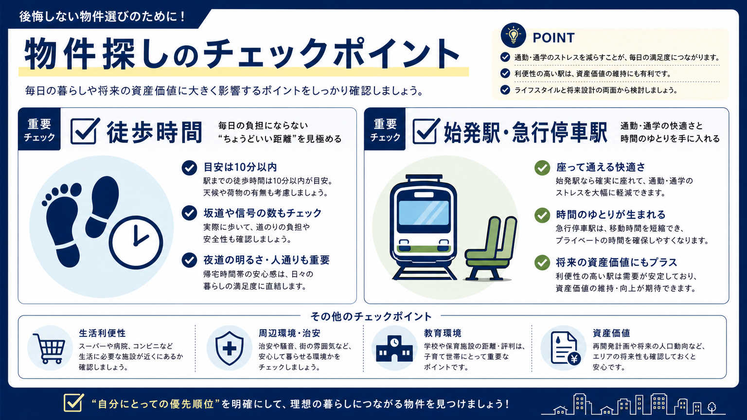 通学に便利な物件を探すときのチェックポイント